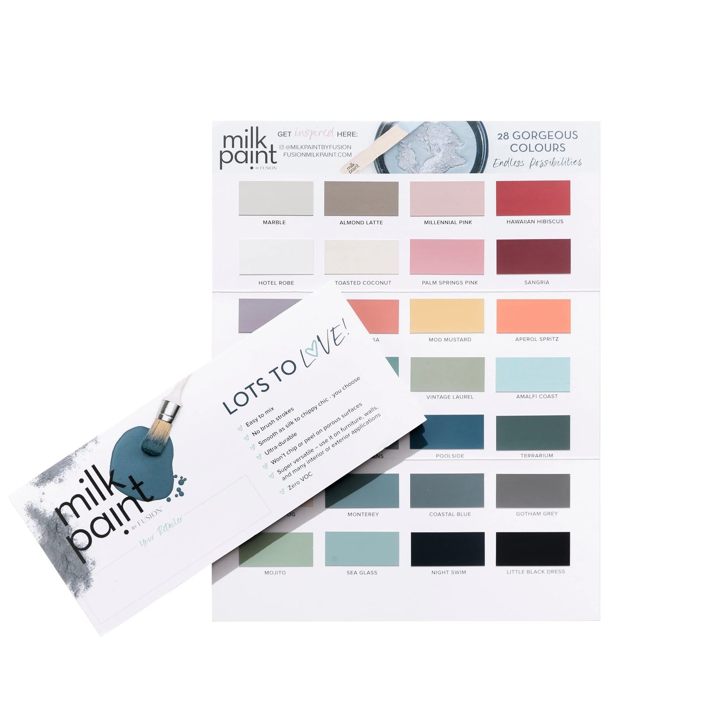 Milk Paint True Colour Card - Milk Paint by Fusion