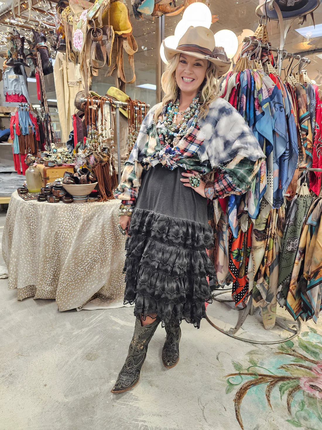 Ruffle Slip Dress, Black - A Rare Bird