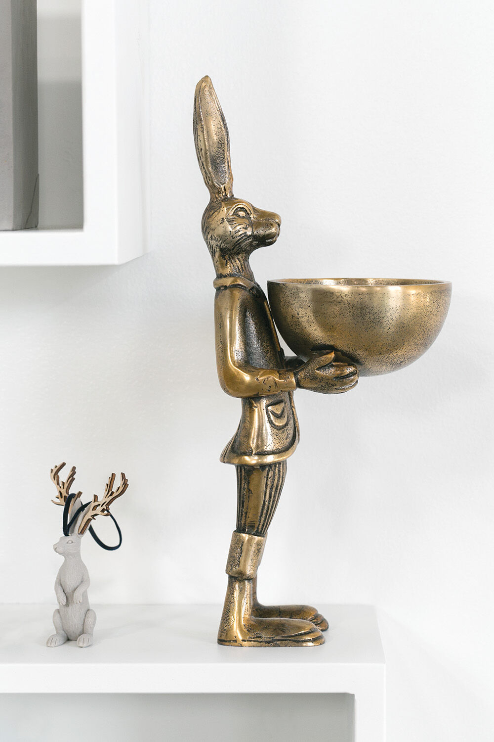 Eric the Hare Dish - Authentic E&E Eloise Collection Bronzed Aluminum