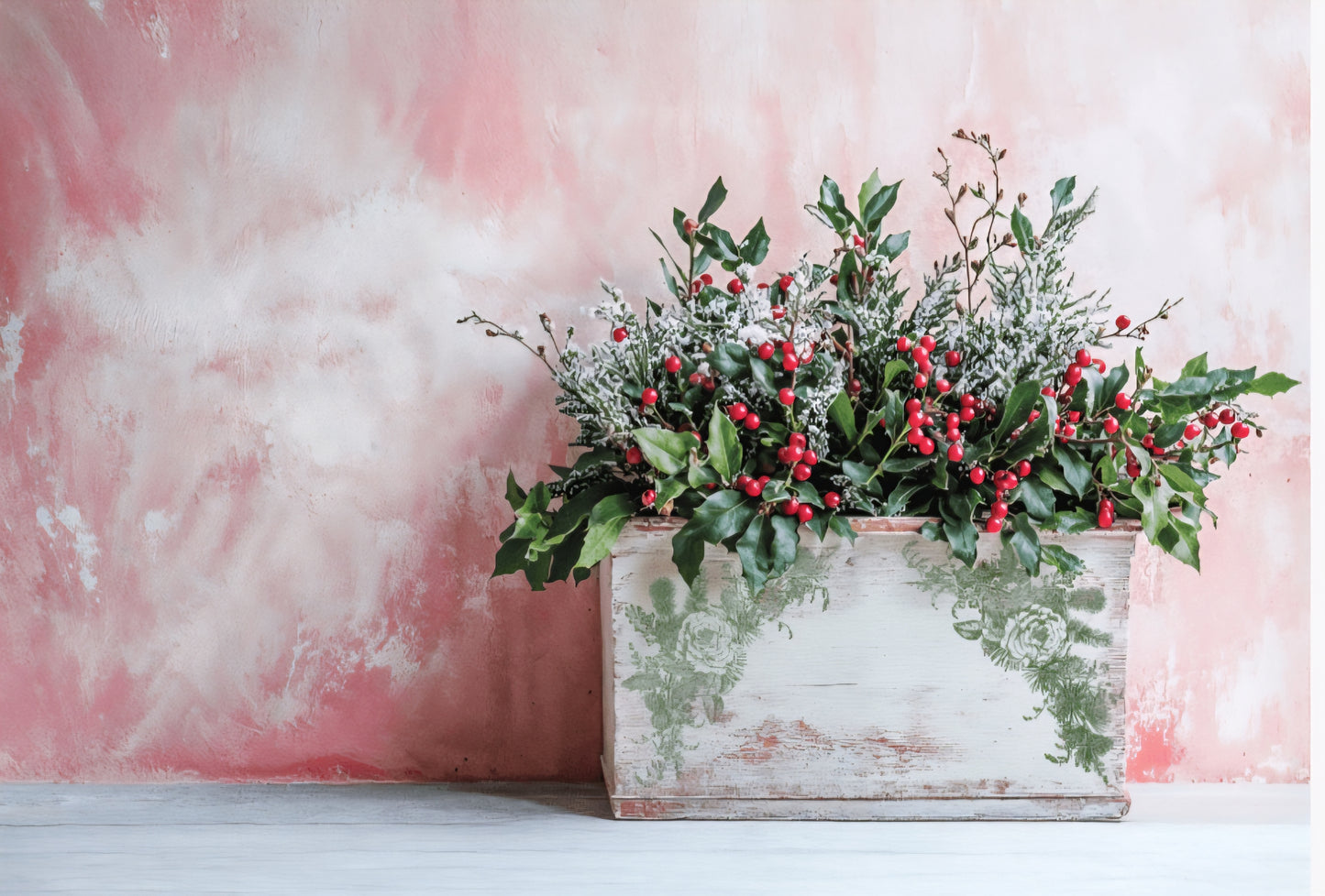 Holly & Pine - IOD Decor Stamp