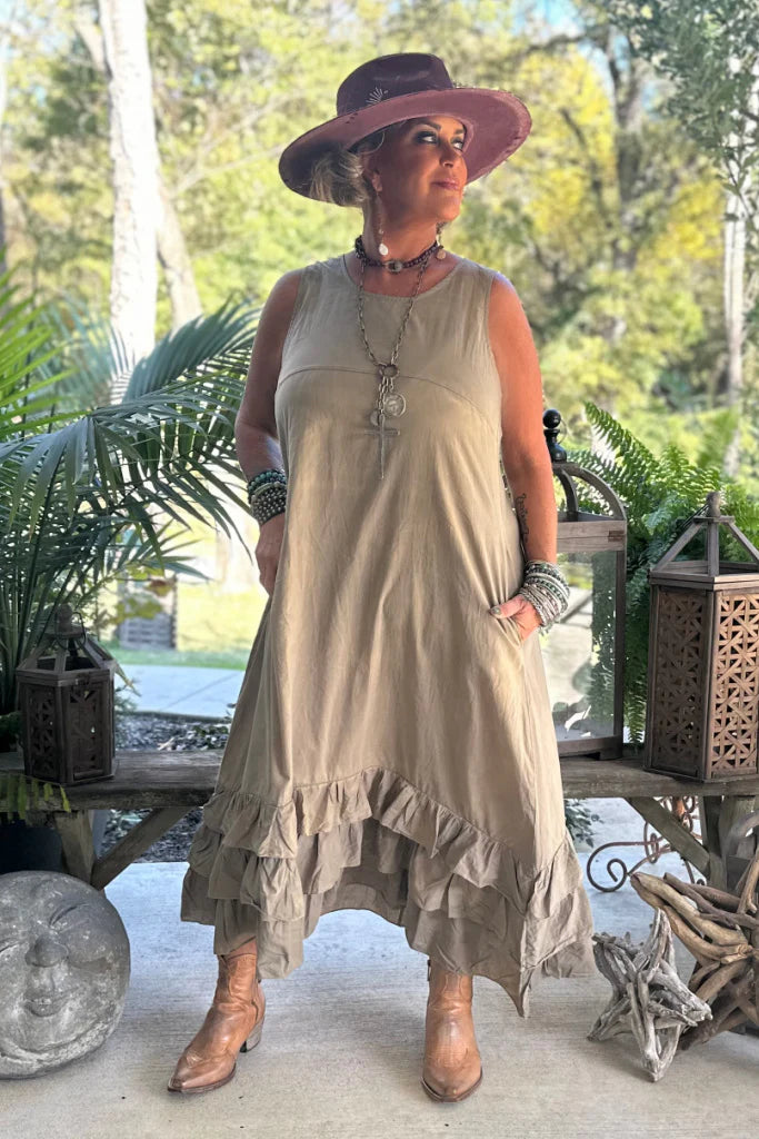 Create Change Dress, Vintage Olive - Jaded Gypsy