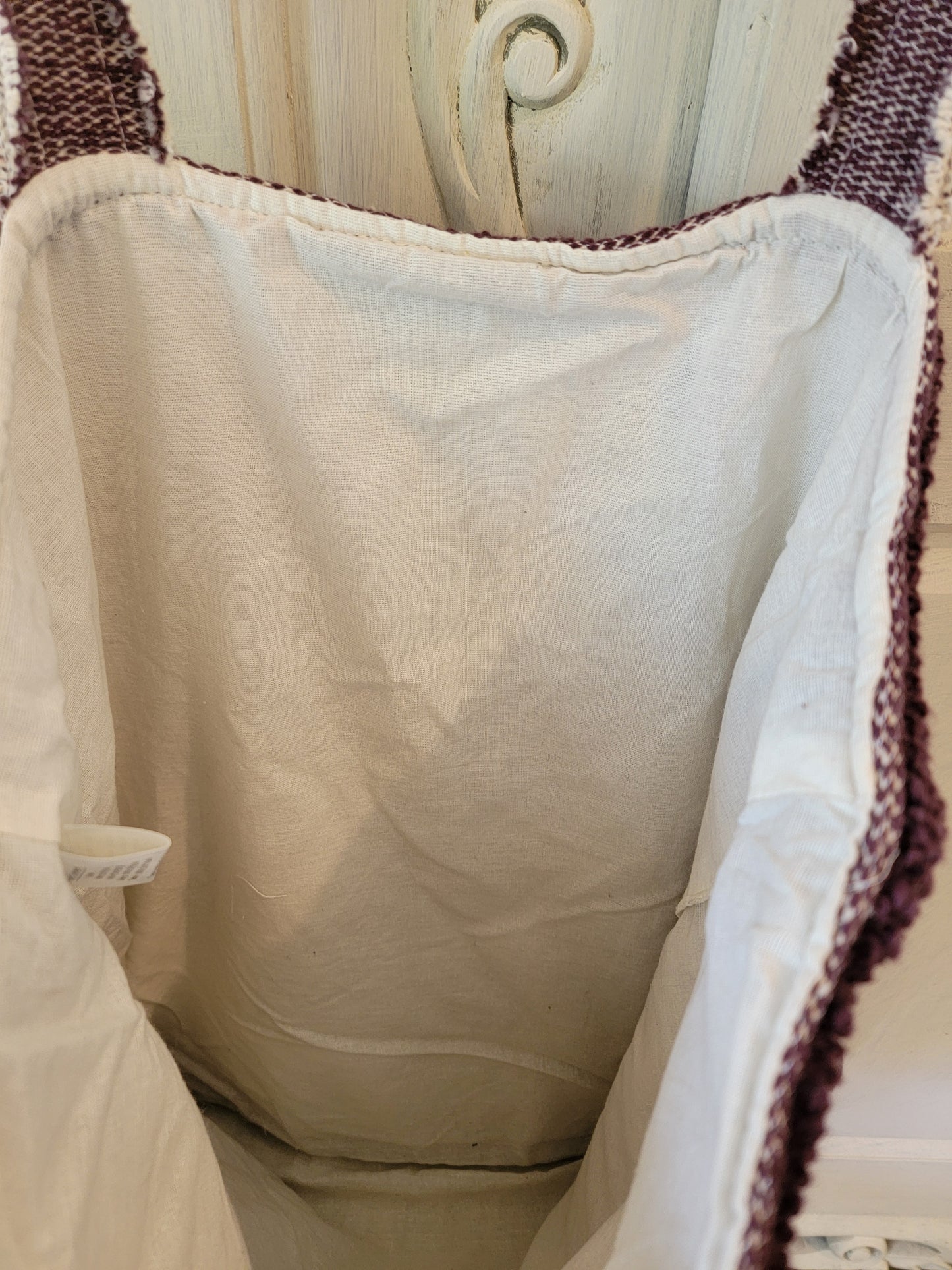 Cotton Chenille Knit Tote Bag w/ Tassels