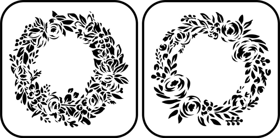 Floral Wreath - JRV Stencil Co