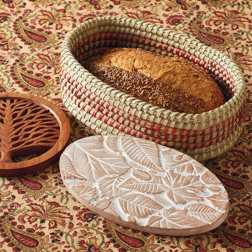 Forest Leaves Terracotta Breadwarmer