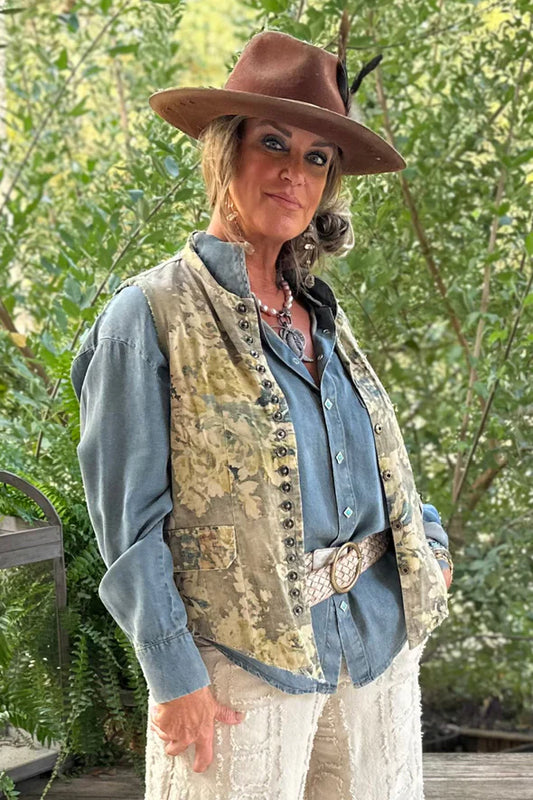 Mesmerized Vest in Vintage Floral - Jaded Gypsy