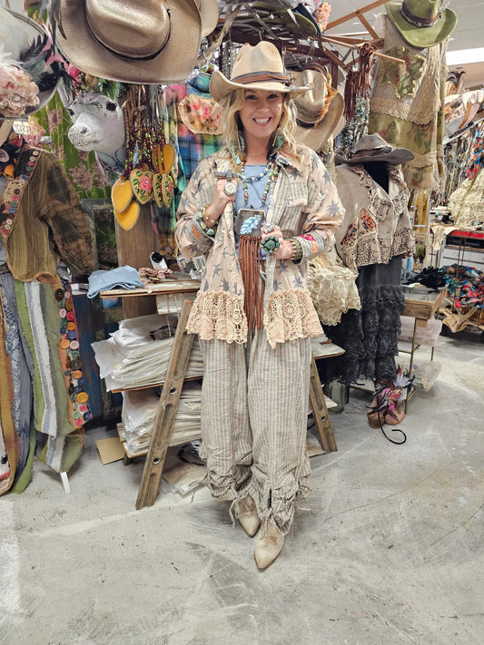 Stripe Peek a Boo Pant O/S - A Rare Bird