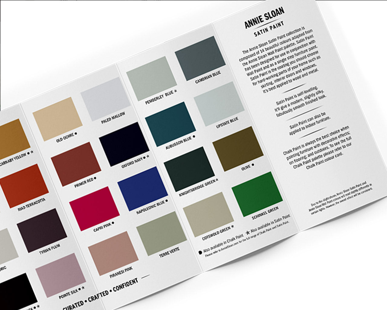 Wall & Satin Paint True Color Card