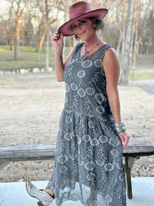 Garden Bliss Dress, Vintage Black O/S- Jaded Gypsy