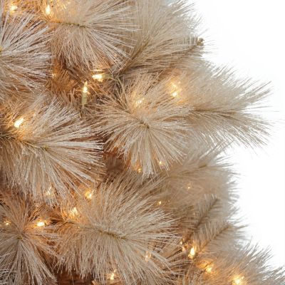 Stunning Pale Taupe Fir 7.5ft Pre-Lit Christmas Tree - (𝐏𝐢𝐜𝐤-𝐔𝐩 𝐎𝐧𝐥𝐲)