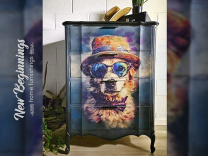 DOGEE Dog - Lg 21" x 29" Decoupage Paper by Whymsikel Designs