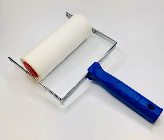 Applicator & Handle for Blue Pattern Stamping Rollers