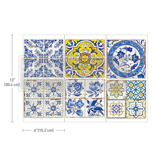 Casa Tiles 6"x12" (3-Sheets) - Redesign Decor Mini Transfer®