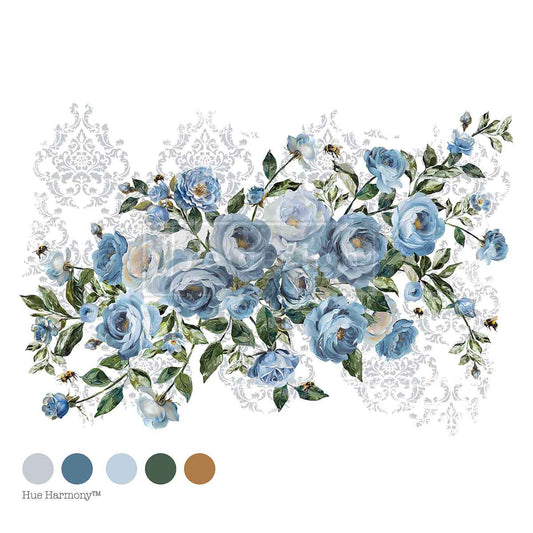 Azure Blossom 24"x35" (4-Sheets) - Decor Transfers®