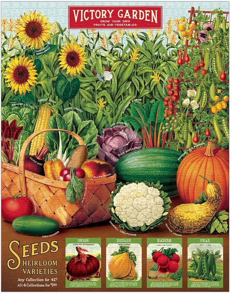 Cavallini & Co. Vintage Puzzle - Victory Garden 1000pc