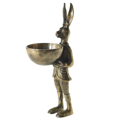 Eric the Hare Dish - Authentic E&E Eloise Collection Bronzed Aluminum