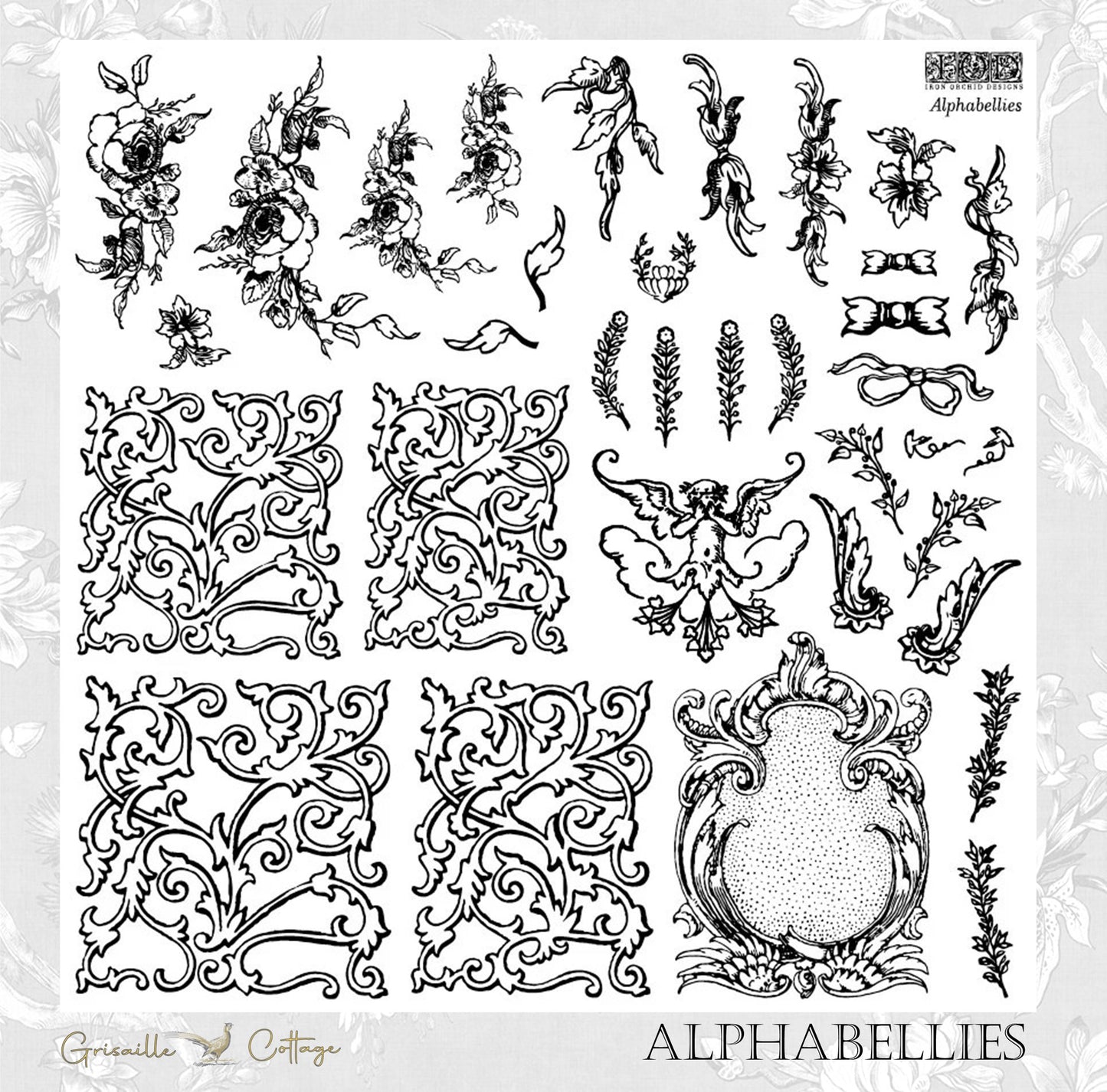 Alphabellies - IOD Decor Stamp