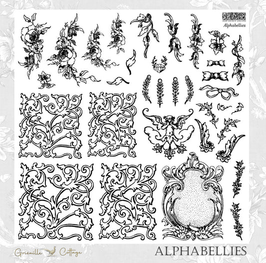 Alphabellies - IOD Decor Stamp