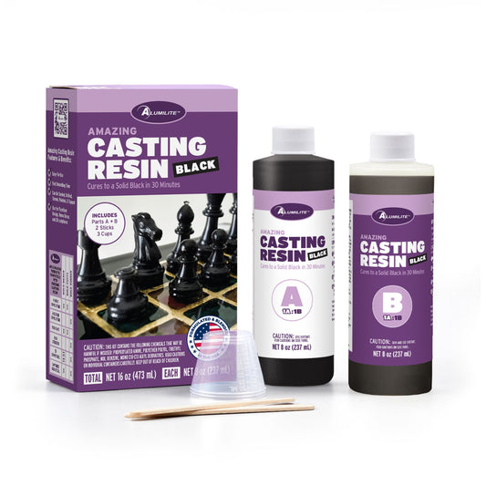 Amazing Casting Resin ( Black ) 8oz resin & 8oz hardener, 16oz total