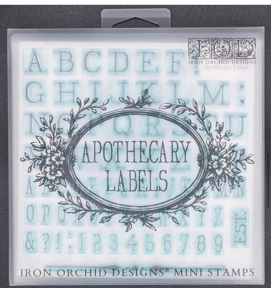 Apothecary Labels 6x6 (4 sheets) - IOD Decor Stamp