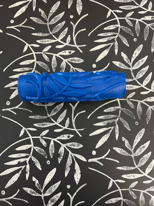 Artsy Leaf - Blue Pattern Stamping Roller (Handle Sold Seperate)