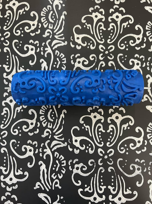 Baroque - Blue Pattern Stamping Roller (Handle Sold Seperate)