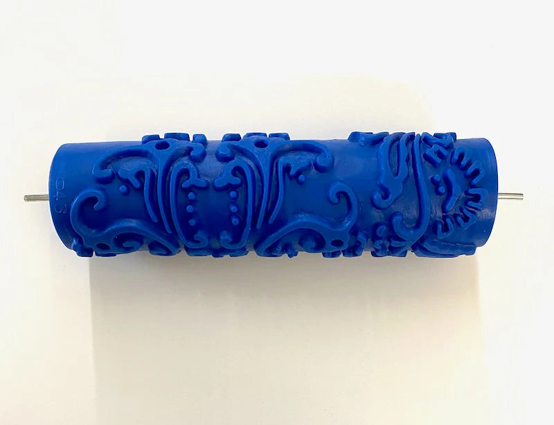 Baroque - Blue Pattern Stamping Roller (Handle Sold Seperate)