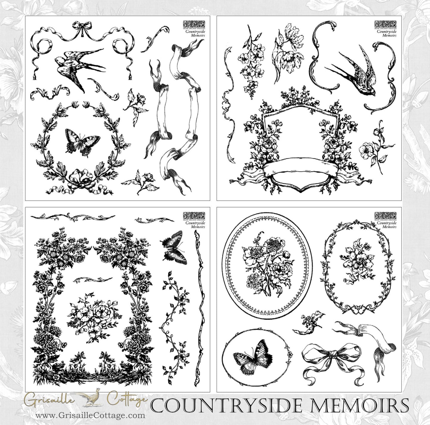 Countryside Memoirs 6x6 (4 sheets) - IOD Decor Stamp