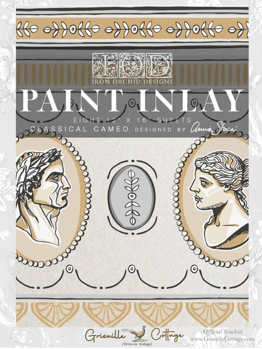 Classical Cameo by Annie Sloan - 8 Sheet, 12x16 Pad IOD Paint Inlay™ 𝑳𝒊𝒎𝒊𝒕𝒆𝒅 𝑹𝒆𝒍𝒆𝒂𝒔𝒆