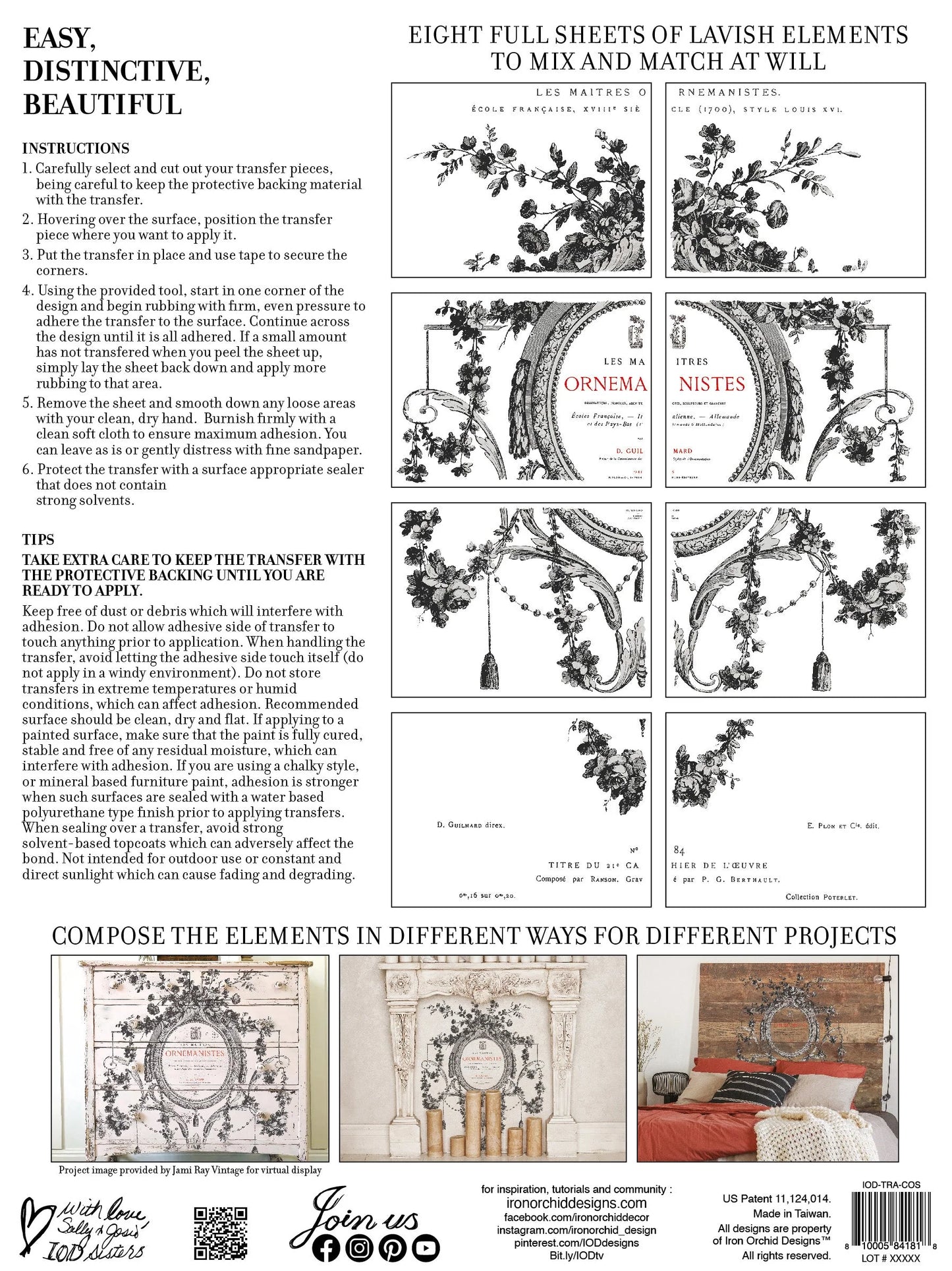 Cosette - 8 Sheet, 12x16 Pad IOD Decor Transfer™