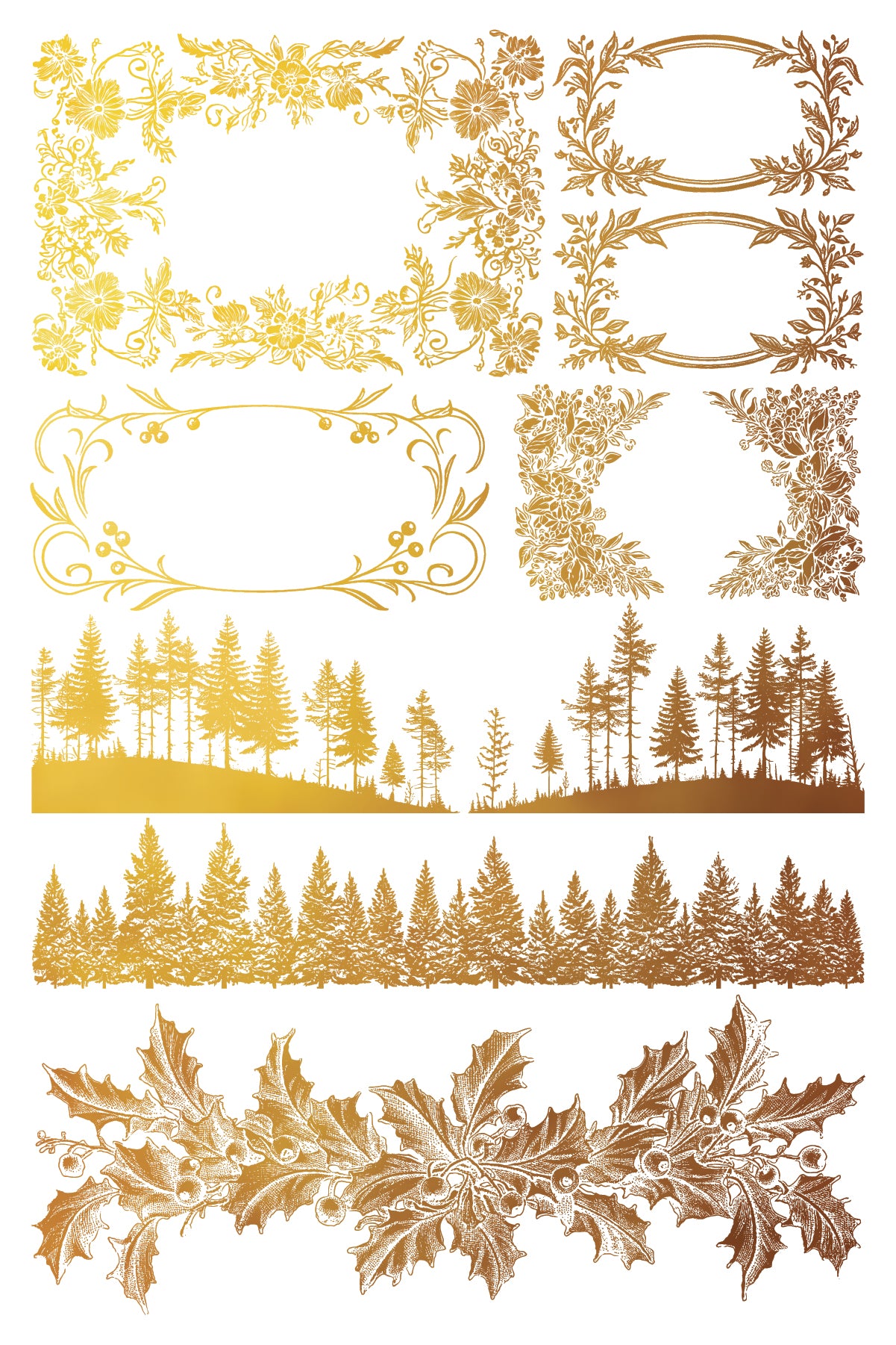 Tinsel - Gilded Collection - 8 Sheet, 8x12 Pad IOD Decor Transfer™