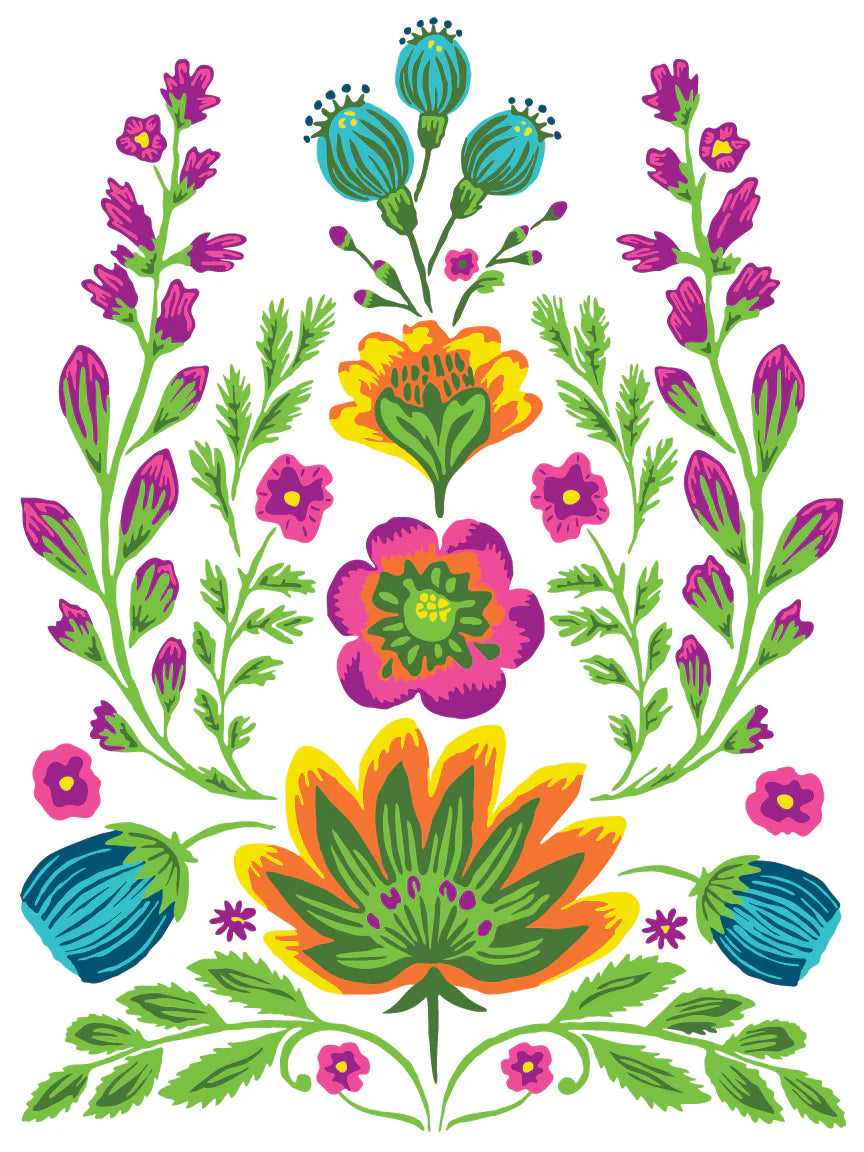 Vida Flora - 8 Sheet, 12x16 Pad IOD Paint Inlay™