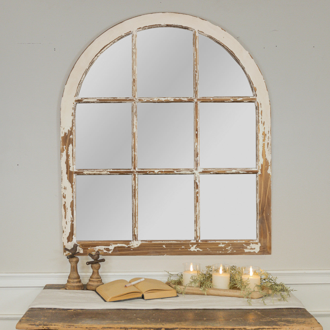 ARCHED WINDOW MIRROR 42x36  - (𝐏𝐢𝐜𝐤-𝐔𝐩 𝐎𝐧𝐥𝐲)