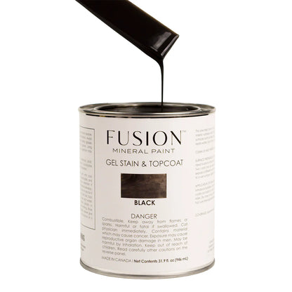 BLACK - Gel Stain & Top Coat 946ml (31.9oz) - FUSION