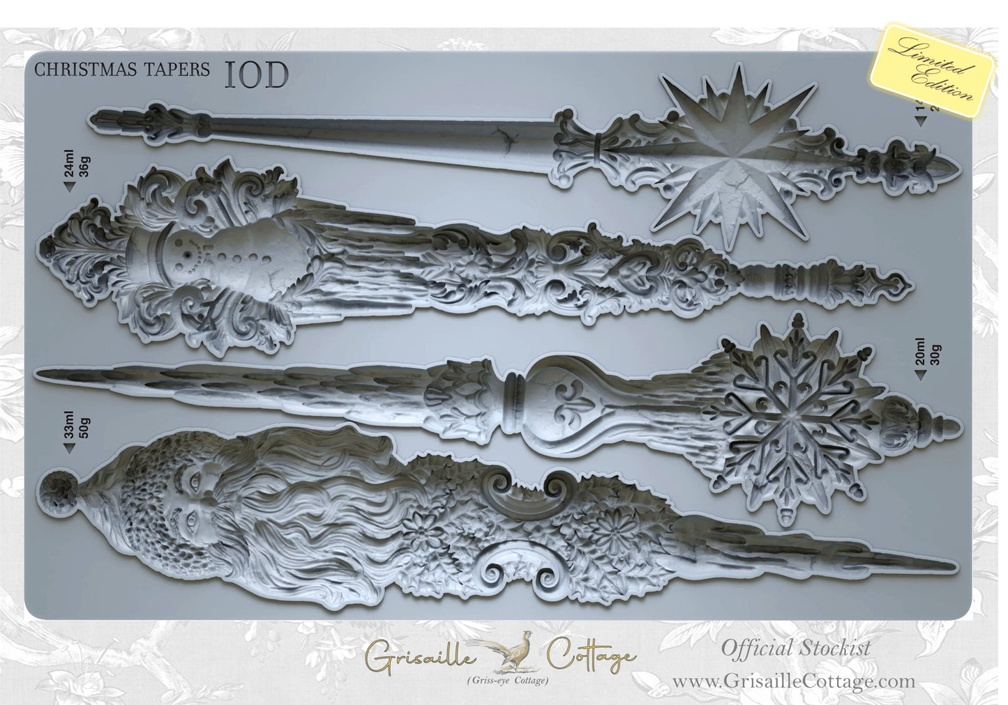 Christmas Tapers - IOD Decor Mould