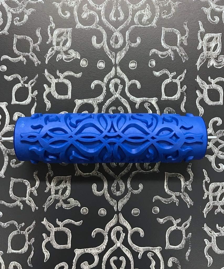 Moroccan Damask - Blue Pattern Stamping Roller (Handle Sold Seperate)