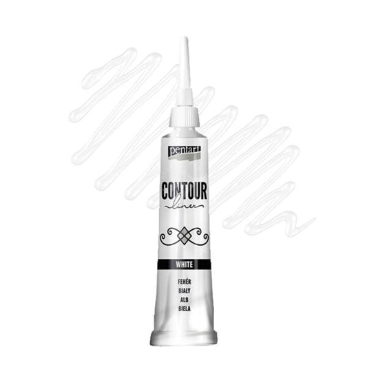 White - Pentart Contour Liner 20ml