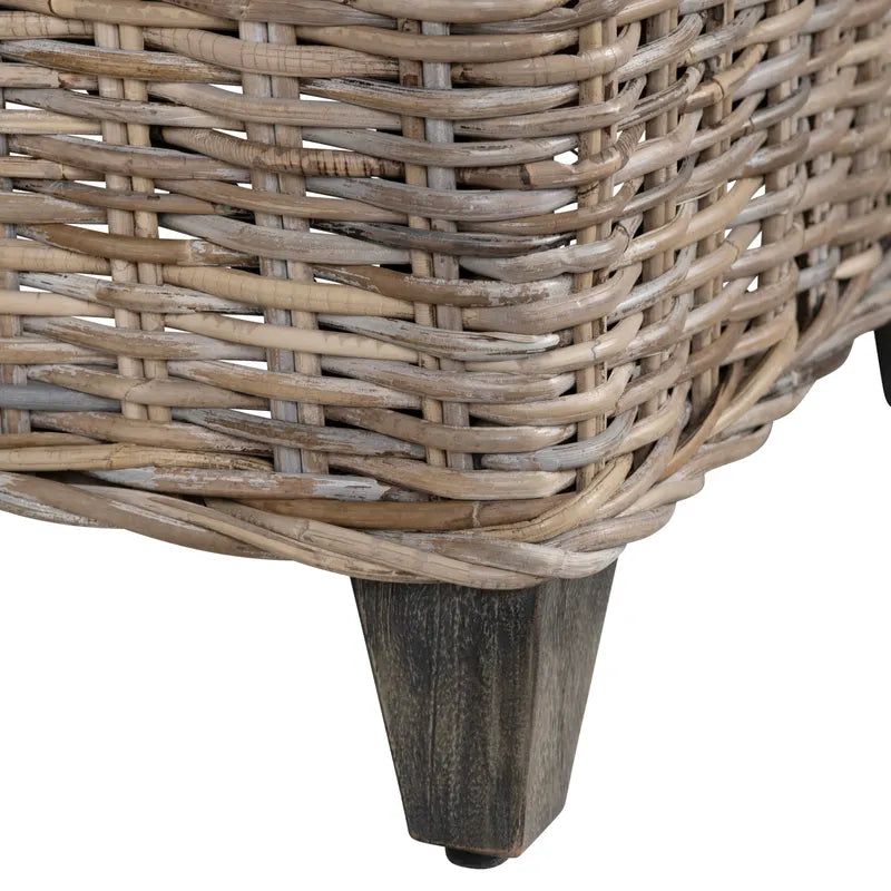 Cottage Rattan Ottoman - (𝐏𝐢𝐜𝐤-𝐔𝐩 𝐎𝐧𝐥𝐲)