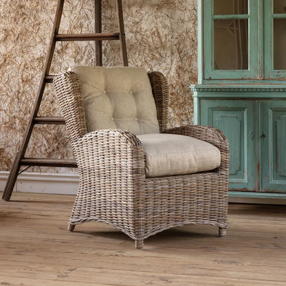 Cottage Rattan Wing Chair - (𝐏𝐢𝐜𝐤-𝐔𝐩 𝐎𝐧𝐥𝐲)