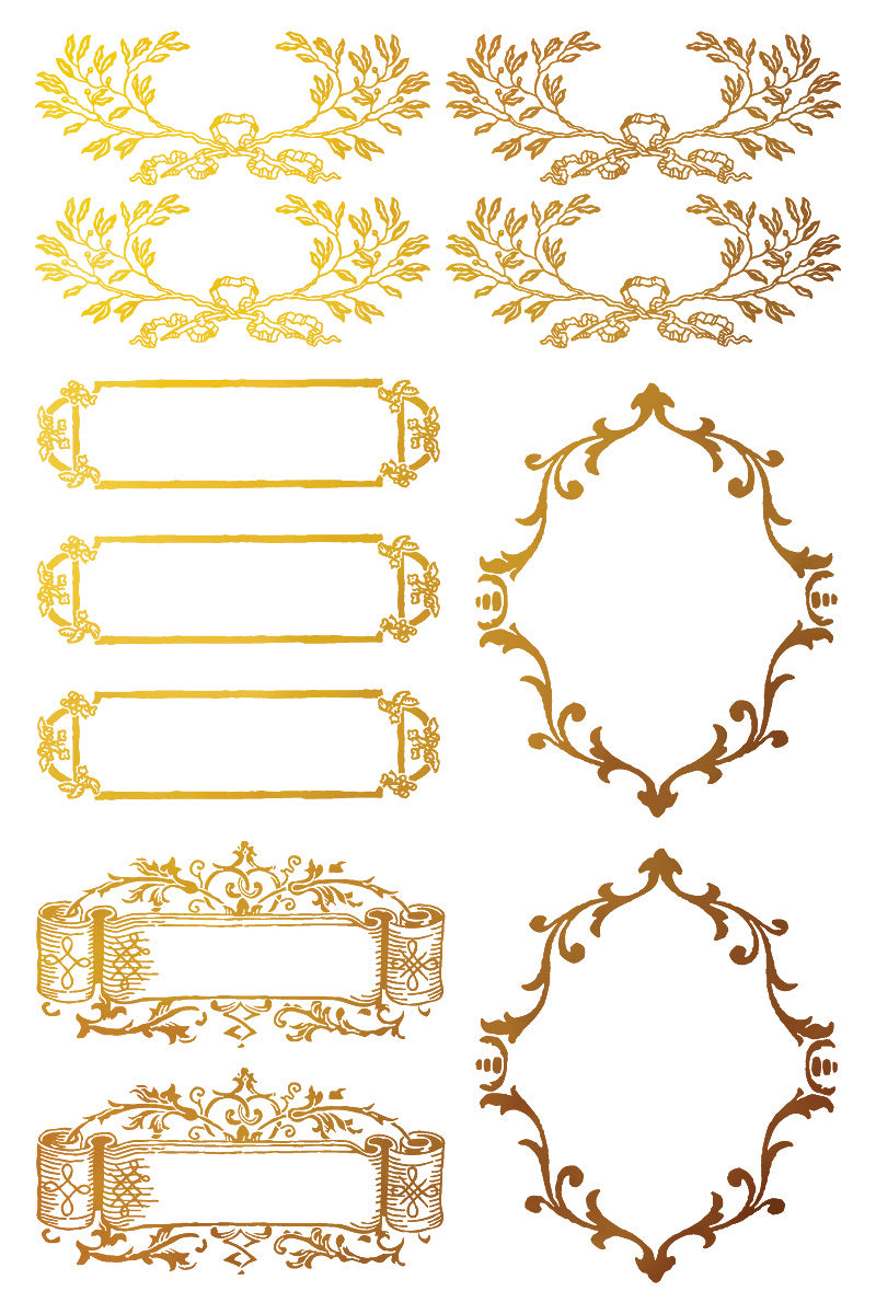 Petit Ornaments - Gilded Collection - 8 Sheet, 8x12 Pad IOD Decor Transfer™