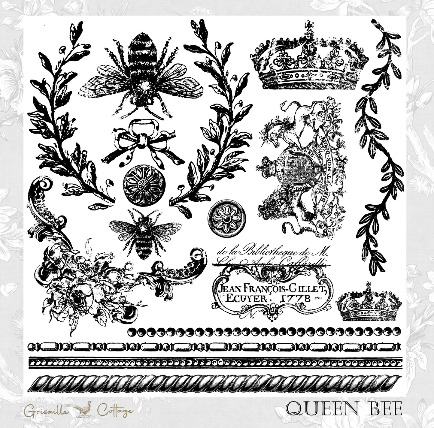 Queen Bee - IOD Decor Stamp