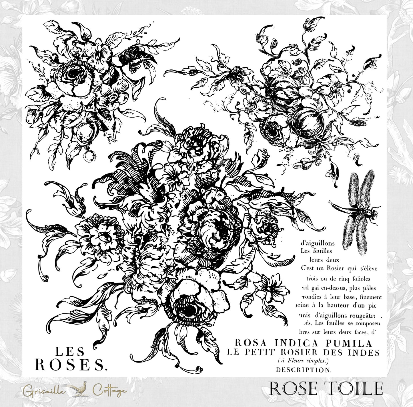 Rose Toile - IOD Decor Stamp