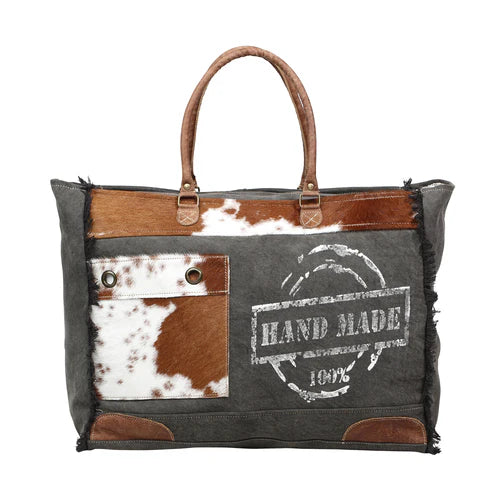 Handmade Stamped Weekender Bag S-1201 - Myra Bag