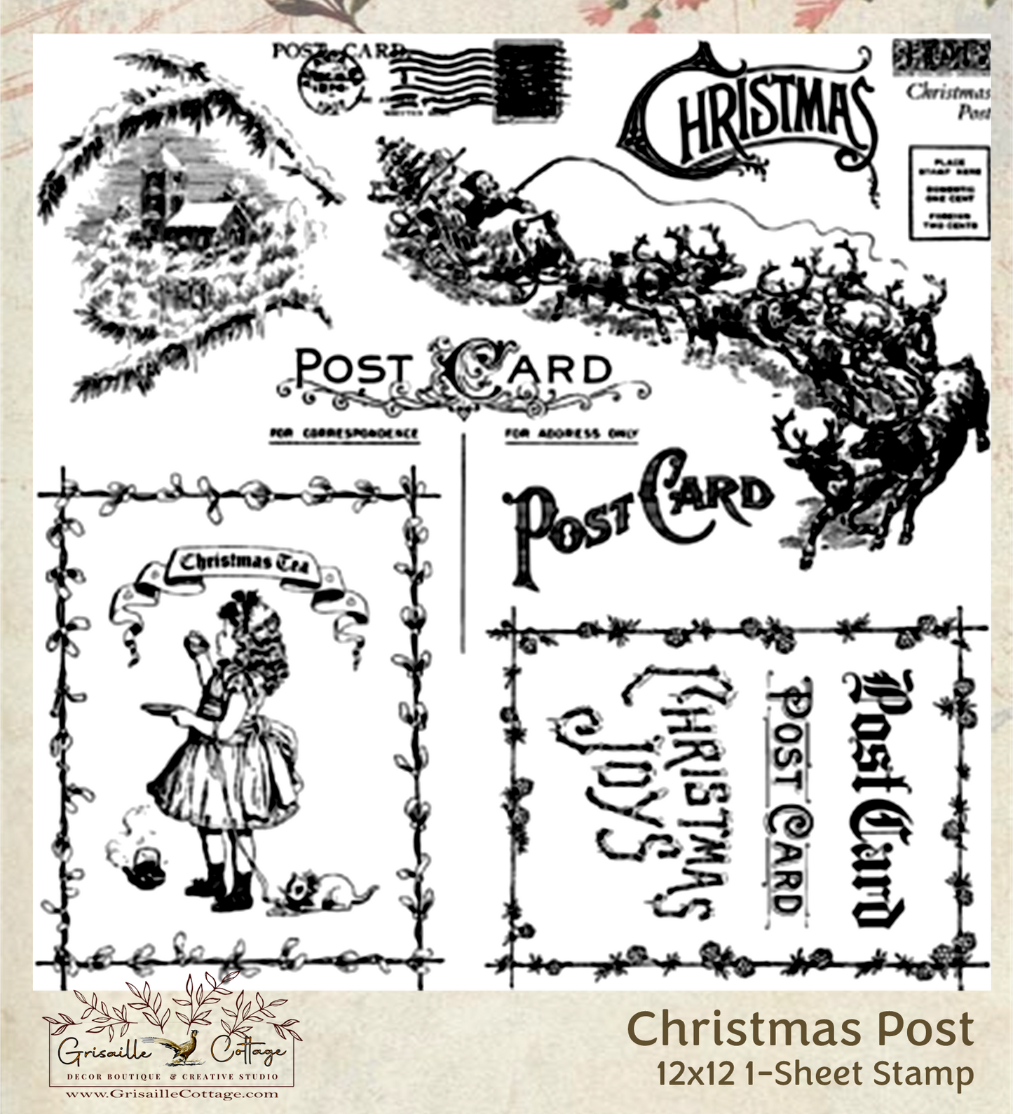 Christmas Post - IOD Decor Stamp
