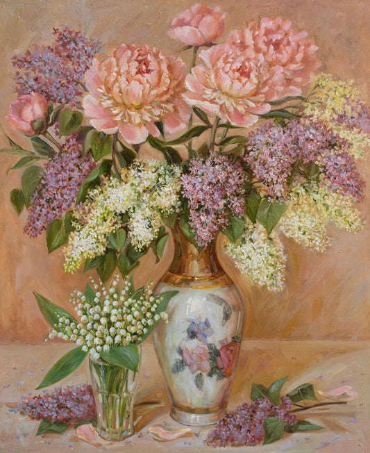 Vase of Flowers 23x33 ( A1 ) Specialty Paper - MINT by Michelle & Three Yellow Goats