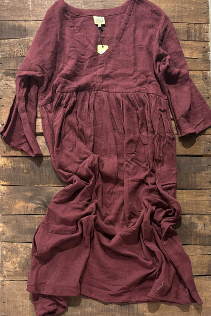 Breezy Afternoon Dress, Plum O/S - Jaded Gypsy