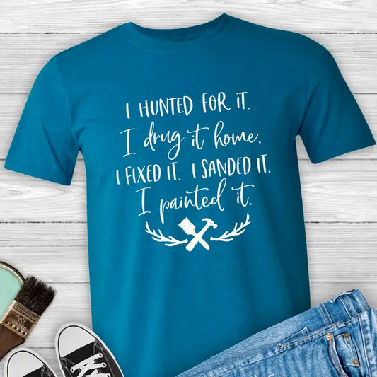 I Painted It Tshirt , Heather Royal