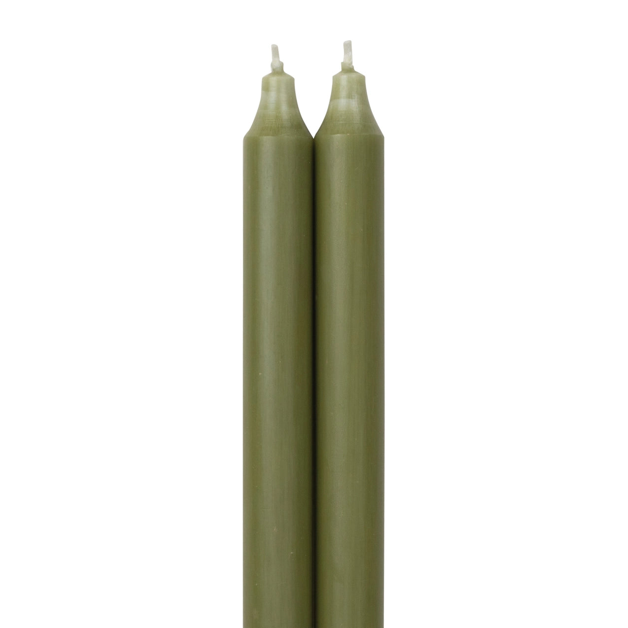 12" Taper Candles 2pk - Moss Green