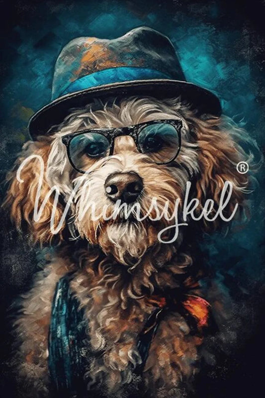 Doodle Bug Dog - Lg 21" x 29" Decoupage Paper by Whymsikel Designs