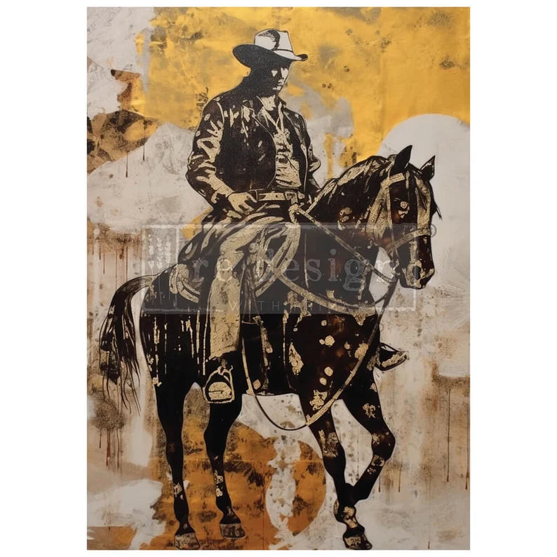 Cowboy Cavalry A1-23.4"x33.1" - Decoupage Fiber Paper