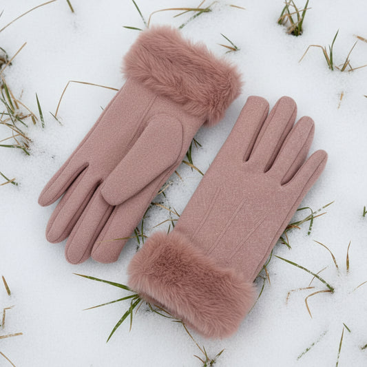 Ladies Stretch Winter Knit Gloves